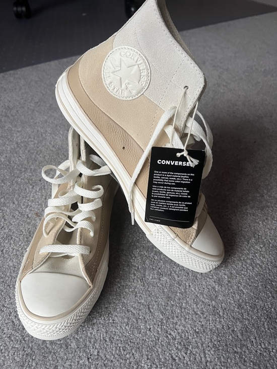 Converse Shoes - Converse High Top Sneakers in Beige and Cream